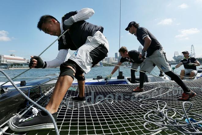 Singaporean sailors Scott Glen Sydney and Justin Wong will join a crew, which will be announced soon, onboard Team Aberdeen Singapore.  - Extreme Sailing Series™ © Aberdeen Asset Management